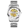 Reloj Mecánico Automático Completo Calado de Doble Cara Moda Jinshidun Transfronterizo Reloj para Hombre Reloj de Pulsera de Negocios Impermeable