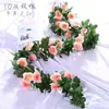 Enredaderas de Rosas Artificiales Transfronterizas, Enredaderas de Flores Artificiales, Decoración Suave, Paisajismo Floral, Muros Verdes, Decoración de Áreas Escénicas para Bodas y Hogares