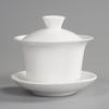 Tigela com Tampa Dehua Viagem Alto Branco Conjunto de Chá Kung Fu Cerâmica Porcelana Branca Caixa de Presente Presente Logotipo Personalizado Nova Chinoiserie
