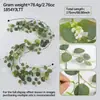 Amazon Ratán Artificial Transfronterizo Decoración del Hogar Enredadera de Camelia Rosa Enredadera de Hojas de Eucalipto Popular Ratán Artificial de Eucalipto