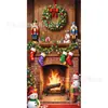 Cortinas para Puerta de Navidad, Banderas para Puerta, Cajas de Regalo, Decoraciones para Interiores y Exteriores, Banderas para Eventos Festivos, Envío Transfronterizo