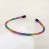 Versión coreana de diadema simple de super destello fino, aro de nicho con taladro completo, diadema de estrella de color con taladro roto, accesorios para la cabeza, venta al por mayor