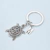 Llavero de metal con forma de tortuga, creativo y exquisito, llavero personalizado con forma de animal para coche.
