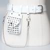 Riñonera pequeña con remaches P y cinturón para mujer, nuevo mini cinturón de cintura, riñonera, riñonera decorativa para suéter, ins