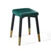 Taburete cuadrado para mesa de comedor casera personalizado, taburete cuadrado simple y grueso de madera maciza, taburete cuadrado apilable y reforzado para sala de estar y comedor