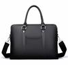 Bolsa Masculina Transfronteiriça Bolsa de Ombro para Comutação de Negócios Bolsa de Mão Masculina Bolsa para Computador Pasta Horizontal com Zíper Duplo Bolsa Transversal