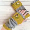 Otoño e invierno europeo y americano nuevo Amazon TEMU estación independiente comercio exterior moda cálido costura bordado guantes mujer