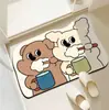 Alfombrillas de Piso de Barro de Diatomeas con Dibujos Animados Lindos para Entrada del Hogar, Alfombrillas Decorativas Resistentes al Desgaste y a la Suciedad, Alfombrillas Antideslizantes para Baño