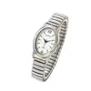 Relógio feminino de quartzo com formato oval, estilo moderno e casual, design de pulseira elástica, atacado direto de fabricante de exportação transfronteiriça