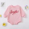 Suéter de manga comprida bordado com letras rosa para bebês meninas, novo, transfronteiriço, ha casaco, bolsa, roupas de peido E2523 atacado