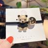 Estilo coreano Bonito Urso Cabelo Corda Menina Simples Anel de Cabelo ins Cyber Popular Alta Elástica Durável Borracha Tendão Bola Cabeça Corda