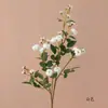 Flor artificial de rosa única estilo nórdico, disponible en stock, adecuada para accesorios de fotografía de bodas y decoración de hoteles de lujo ligero.