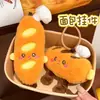 Pingente Criativo de Boneca de Pão Francês para Decoração de Mochila de Meninas, Charme de Boneca Baguete, Pequeno Acessório Chaveiro de Boneca