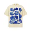 Stewell Marca de Moda Masculina Transfronteiriça Camiseta Estampada de Manga Curta Estilo Streetwear Retrô Americano Gola Careca Pesada