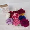 Cabeças de Flores Rosa com Pétalas Grandes de Veludo Sintético para Decorações de Dia dos Namorados e Casamentos, Flores Artificiais, Rosas de Veludo Sintético