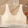 Nuevo sujetador sin costuras para mujer, soporte para el pecho, anti-caída, inalámbrico, push-up, transpirable, cierre delantero, talla grande