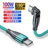 Cable de carga rápida Tipo-C de doble cabezal giratorio 180 cable de datos typec de doble cabezal PD3.0 100 W60W20V5A3A
