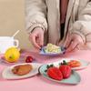 Plato de pétalos de paja de trigo, plato creativo para refrigerios domésticos, plato de frutas, plato de plástico para escupir huesos, plato para dim sum de dulces