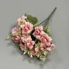 Ramo Pequeño Simuladode Flor de Loto de Nieve, Ramo Simuladode Rosas, Flores de Seda, Flores Artificiales, Decoración para Bodas en Casa, Adornos de Decoración para Sala de Estar