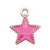 30 Estilos Mistos da Série Vermelho Rosa Liga de Zinco Esmalte Acessórios Transfronteiriços para Pulseiras, Brincos e Pingentes DIY