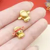 Estilo Francés Antiguo Dorado Arena Paz y Riqueza Cuentas DIY Joyería Hecha a Mano Accesorios para Pulseras Accesorios con Cuentas de Texto