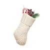 Nuevo producto transfronterizo: Decoración de Navidad, calcetines de punto de color sólido para regalo de Navidad, decoración de árbol de Navidad estilo rústico, calcetines para colgar en la chimenea
