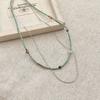 Collar de Cuentas de Piedra Natural Dopamina para Mujer 2025 Nuevo Lujo Ligero de Alta Gama Nicho Cadena Clavícula Gargantilla Accesorios
