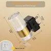 Mini Luminária de Mesa GY211 de Luxo, Cilindro de Bolhas em Acrílico com Design de Faixa Dourada, Luminária de Cabeceira com Sensor Ambiente, Modelo de Tomada
