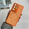 Adecuado para Funda Protectora de Teléfono Samsung S26Ultra, Funda con Soporte Magnético para Lente S23Fe, Cubierta Protectora S24/S25