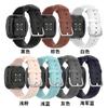 Para Fitbit versa3/versa4 pulseira de couro sense2 pulseira de nylon tela de lona tecida