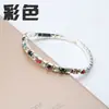 Novo item quente do eBay popular na Europa e América joias totalmente cravejadas de diamantes pulseira elástica colorida de fileira única para mulheres joias atacado