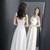 Vestido de Noite Branco para Mulheres 2026 Novo Estilo Longo Elegante de Alta Qualidade para Socialite Reunião Anual Vestido de Anfitriã
