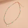Collar Colgante de Unicornio Colorido con Perlas de Imitación de Piedra Europea y Americana, Madreperla, Personalizado, Creativo, de Gama Alta para Mujeres