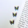Nuevos Accesorios de Arte para Uñas de Mariposa Colorida de Dibujos Animados, Lindas Decoraciones de Uñas de Animales de Primavera con Puntos, Accesorios de Resina