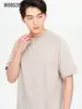 Camiseta de Manga Corta con Cuello Redondo y Mangas Raglán de Algodón Hielo de Secado Rápido para Hombre 2026 Verano Nueva Holgada Deportiva Transpirable