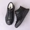 Zapatos de Lana y Algodón Zapatos Gruesos de Invierno Antideslizantes Botas con Forro de Polar para Hombre Botas de Nieve con Interior de Lana para Hombre