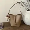 Diseño Minimalista de Color Sólido de Nicho Bolso Cubo de Gran Capacidad Bolso de Mano Dulce Elegante de Gama Alta Bolso de Moda para Madre e Hija