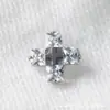 Arete de Titanio F136 en Forma de Cruz con Circonita, Piercing para Labio, Accesorios de Joyería para Body Piercing de Titanio G23