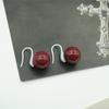 Venta Caliente Transfronteriza Tacones Altos de Biocerámica Pendientes de Bola de Ágata Perforación de Oreja Antialérgica Agujas para Oreja Pendientes de Estilo Chino Simple