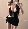 Estilo Coreano Popular de Gama Alta Sexy Chica Caliente Deseo Puro Tirantes Pequeño Aroma Dividido Bikini Traje de Baño de Tres Piezas para Mujeres