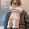 Estilo de Pareja ~ Bufanda Invierno Mujer Estilo Japonés Bufanda Clásica Engrosada Cálida Resistente al Frío Estudiante Versátil Doble Uso Bufanda de Moda