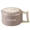 Tazón para Fideos Instantáneos Hecho a Medida de Acero Inoxidable 316L con Función de Drenaje, Adecuado para Comedores Estudiantiles, Lonchera con Asa Plegable