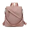 Mochila Nueva para Mujer Transfronteriza, Moderna, Sencilla, Mochila Casual, Bolso de Hombro Único y Doble de Aspecto Elegante para Viajar, Versátil