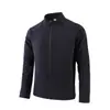 Suéter Moletom Cardigan Novo Outono Inverno Cor Lisa Gola Alta Zíper Roupa de Trabalho Uniforme de Classe Reunião Esportiva Jaqueta de Trabalho Logo Estampado