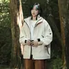 Chaqueta de Nuevo Estilo para Hombres y Mujeres, Exterior Otoño e Invierno con Capucha Desmontable, Chaqueta Cortavientos, Impermeable y a Prueba de Viento, Ropa de Montañismo Tres en Uno
