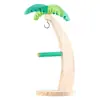 Periquito y Cacatúa Soporte Interactivo de Madera para Roer, Jugar, Trepar y Desgastar Uñas y Pico