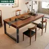 Mesa de Chá Grande Estilo Chinês Novo Nórdico para Sala de Estar de Casa, Mesa de Chá de Recepção, Mesa de Chá para Negociação de Negócios no Escritório