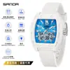 Reloj Juvenil Sanda Doble Zona Horaria Luminoso Multifuncional Unisex Electrónico Moda Tendencia Cronógrafo