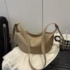 Bolso de Hombro de Color Sólido para Mujer 2025 Nuevo Popular en Internet Simple Hombro Axila Bolso Suave PU Bandolera Bolso Dumpling Combinable