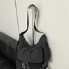 Bolsa Casual, Bolsa Transversal Workwear Plissada Leve, Bolsa de Lona com Cordão Feminina, Bolsa Transversal de Grande Capacidade para Estudantes, Trabalho e Deslocamento